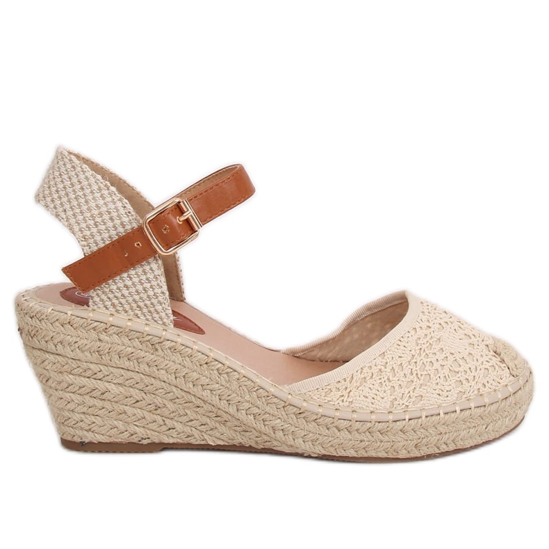 Espadrillit beigellä kiilalla S-819 Beige
