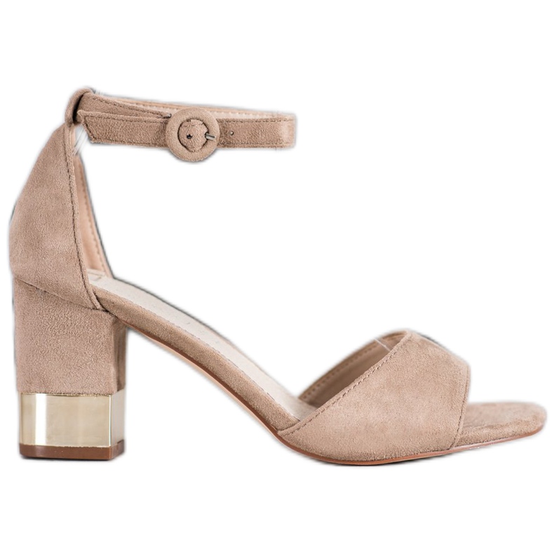 Filippo Sandaalit koristeellisella kantapäällä ruskea