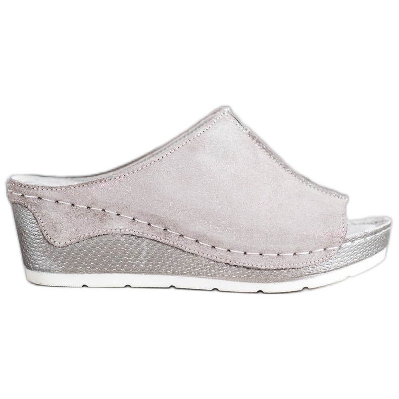 Filippo Hopea nahka tossut harmaa