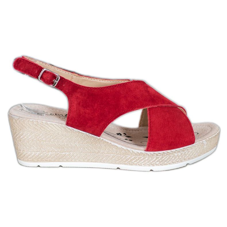 Filippo Kevyet nahkaiset sandaalit punainen