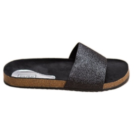 Filippo Mustat tossut glitterillä