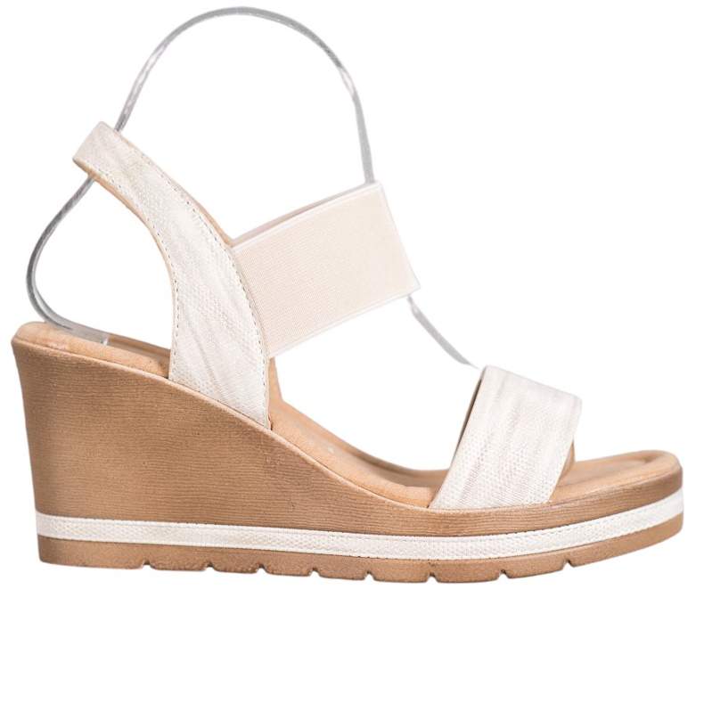 Sea Elves Tyylikkäät kiilamaiset sandaalit ruskea