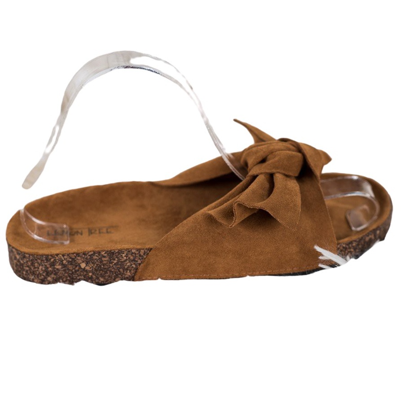 SHELOVET Mokkanahkaiset tossut jousella ruskea