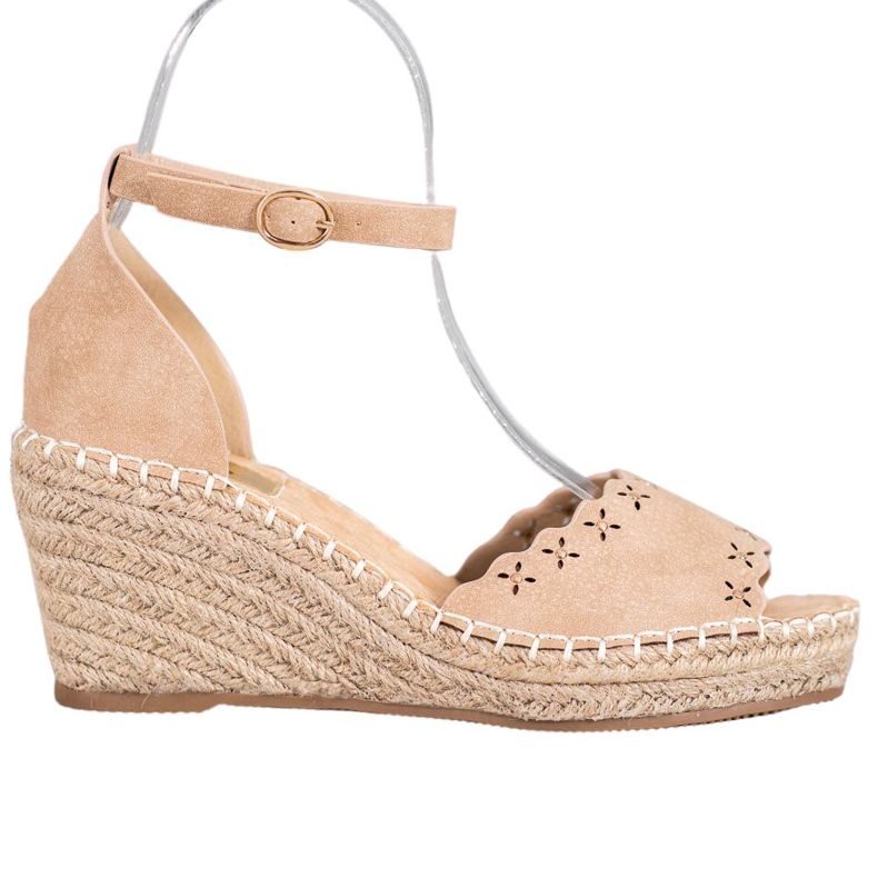 Evento Sandaalit avoimella kuviolla ruskea