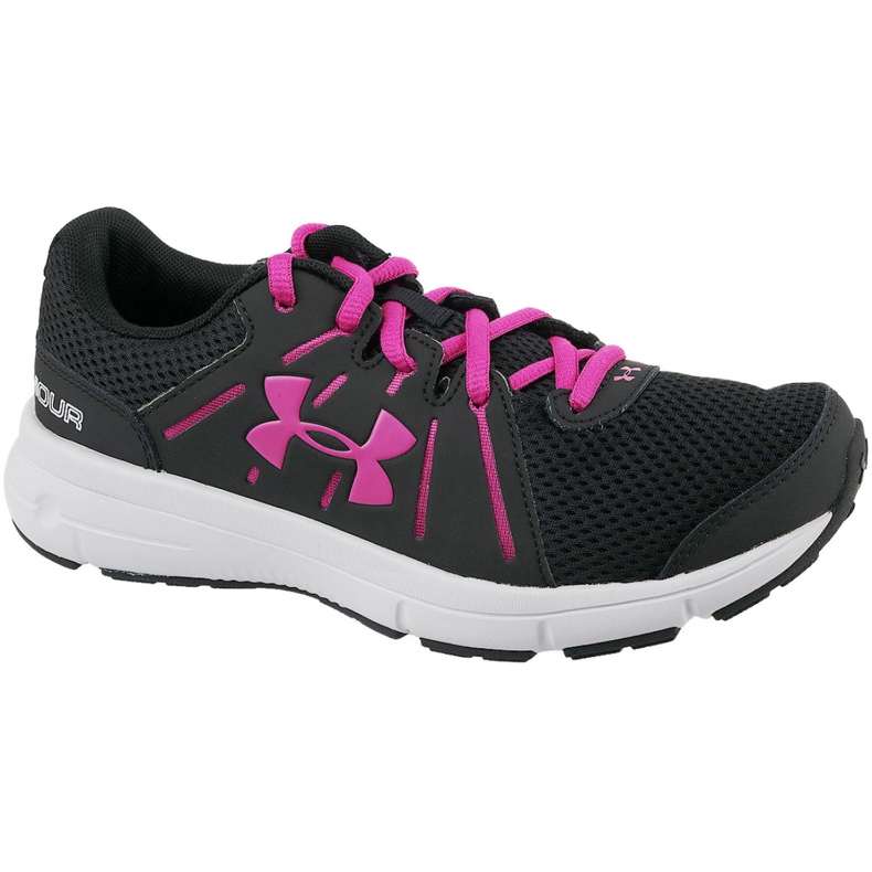 Under Armour W Dash Rn 2 W 1285488-003 kengät musta vaaleanpunainen