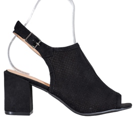 SHELOVET Klassiset suljetut sandaalit musta