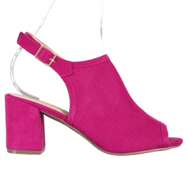 SHELOVET Klassiset suljetut sandaalit vaaleanpunainen