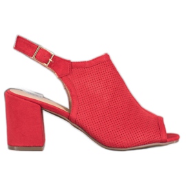 SHELOVET Klassiset suljetut sandaalit punainen