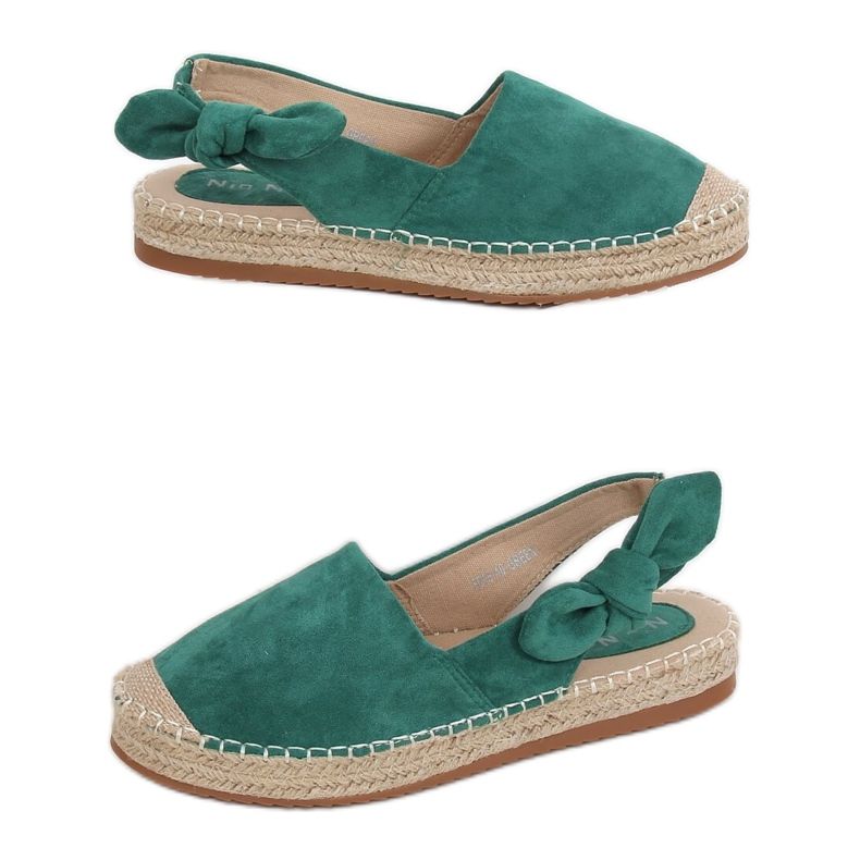 Vihreät espadrillit naisille 3016 Vihreä