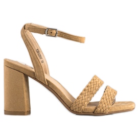 Kylie Suede Sandals baarissa beige