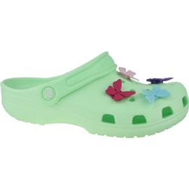 Crocs Classic Butterfly Charm Clog Jr 206179-3TI vihreä