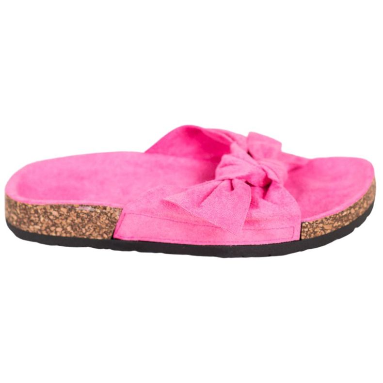 SHELOVET Mokkanahkatossut alustalla vaaleanpunainen