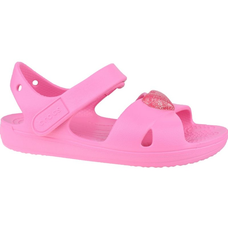 Crocs Classic Cross-Strap Sandaalit K 206245-669 musta vaaleanpunainen