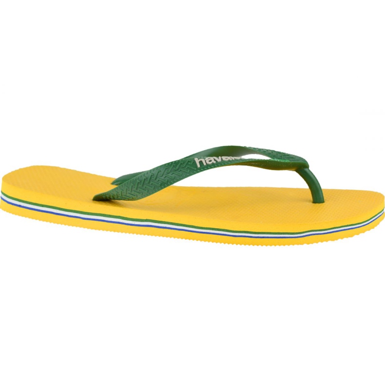 Havaianas Brasil Logo M 4110850-1652 varvastossut vihreä keltainen
