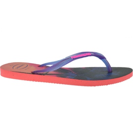 Havaianas Slim Paisage 4132614-6024 varvastossut tummansininen vaaleanpunainen