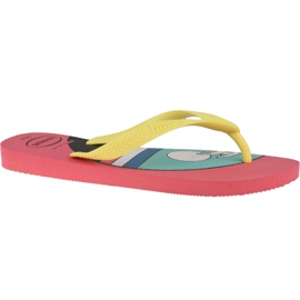Havaianas Top Vibes 4144520-7600 varvastossut vaaleanpunainen keltainen