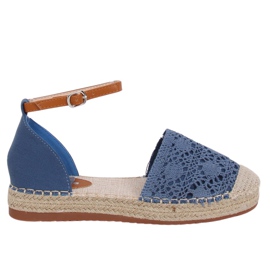 Espadrillot leikattu siniseksi 3035 Sininen