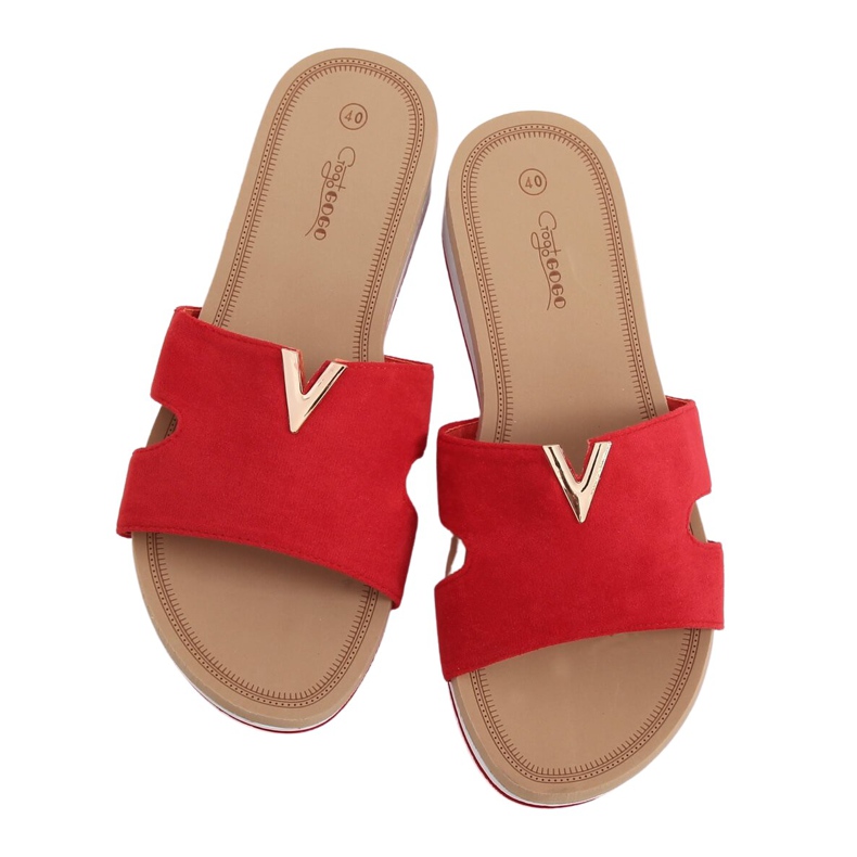 Punainen Naisten punaiset tohvelit G-5035 Punainen