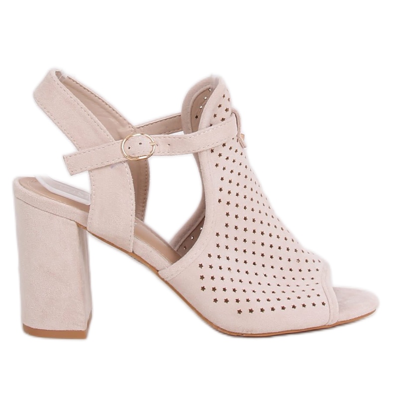 Avoimet beige-korkokengät LL79 Beige