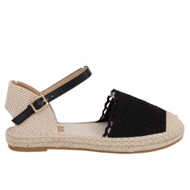 Mustat pitsi-espadrillit L-1067 Musta