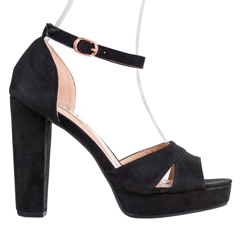 Clowse Mustat korkokengät sandaalit