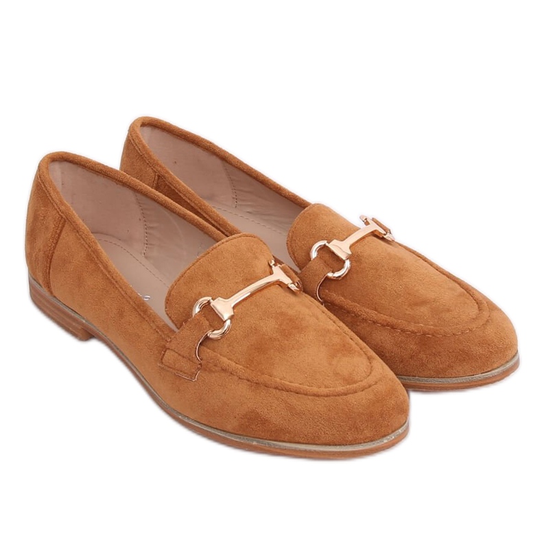 Naisten loafers kameli T355P Camel ruskea