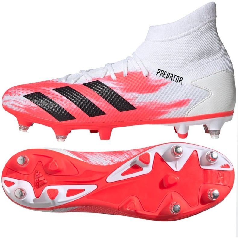 Adidas Predator 20.3 Sg M EG0911 jalkapallokengät punainen valkoinen
