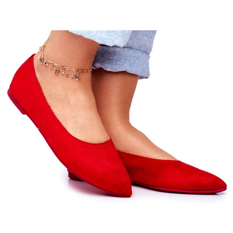 PS1 Naisten Eco-Suede ballerinat Red Bellissima punainen