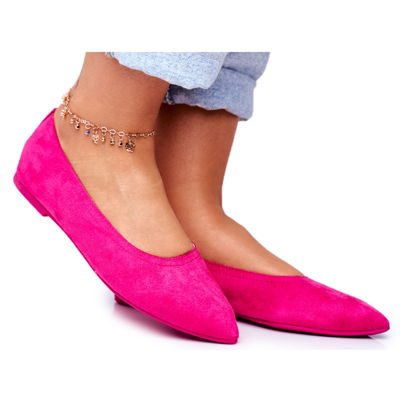 PS1 Naisten Eco-Suede-ballerinat Fuchsia Bellissima vaaleanpunainen