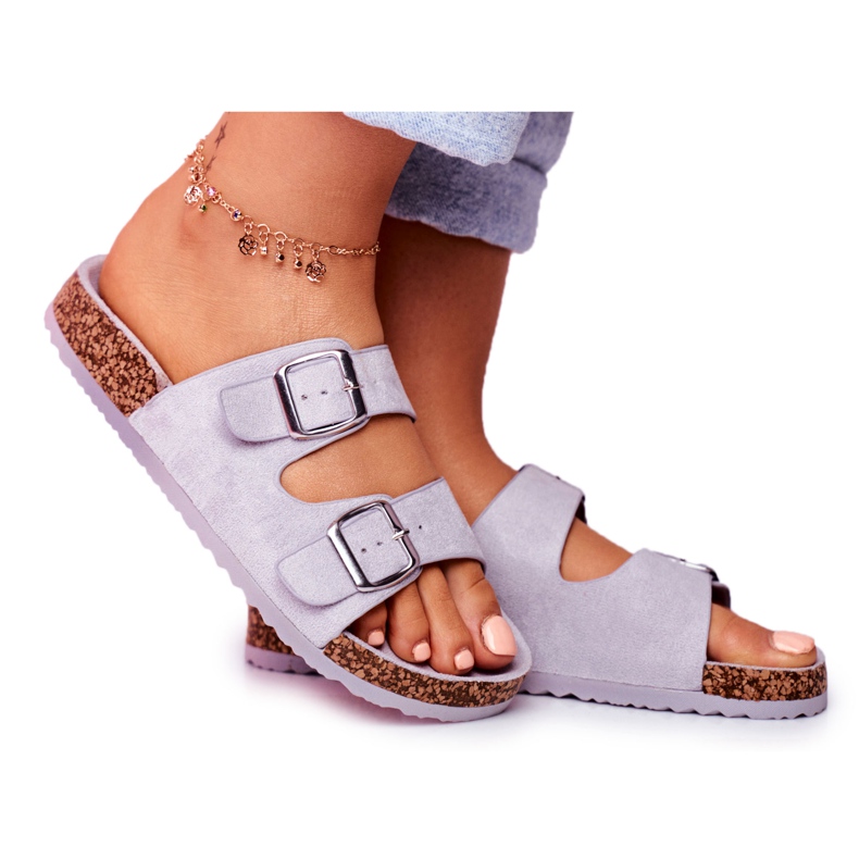 EVE Naisten tossut korkissa soljilla Harmaa Si Senor