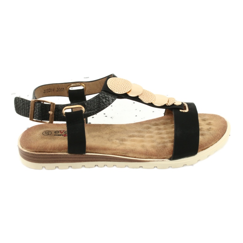 Naisten muodikkaat mustat sandaalit Evento 20SD14 2067 keltainen