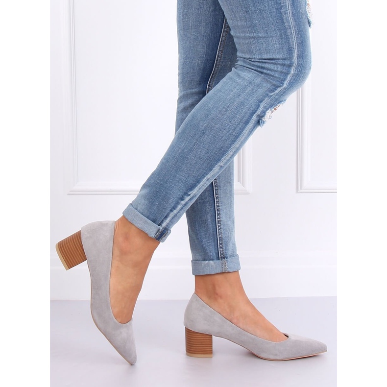 Kengät puinen kantapää harmaa CL75P Harmaa