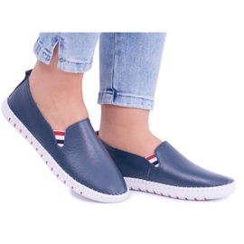 EVE Naisten Bellara Navy Blue -nahkakengät tummansininen