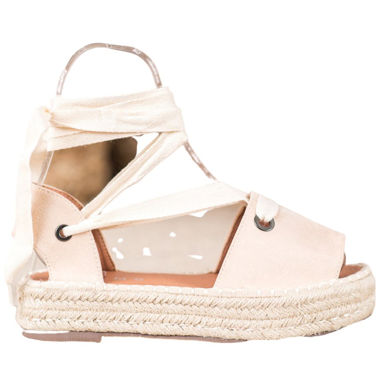 SHELOVET Avaa varpaiden espadrillit ruskea