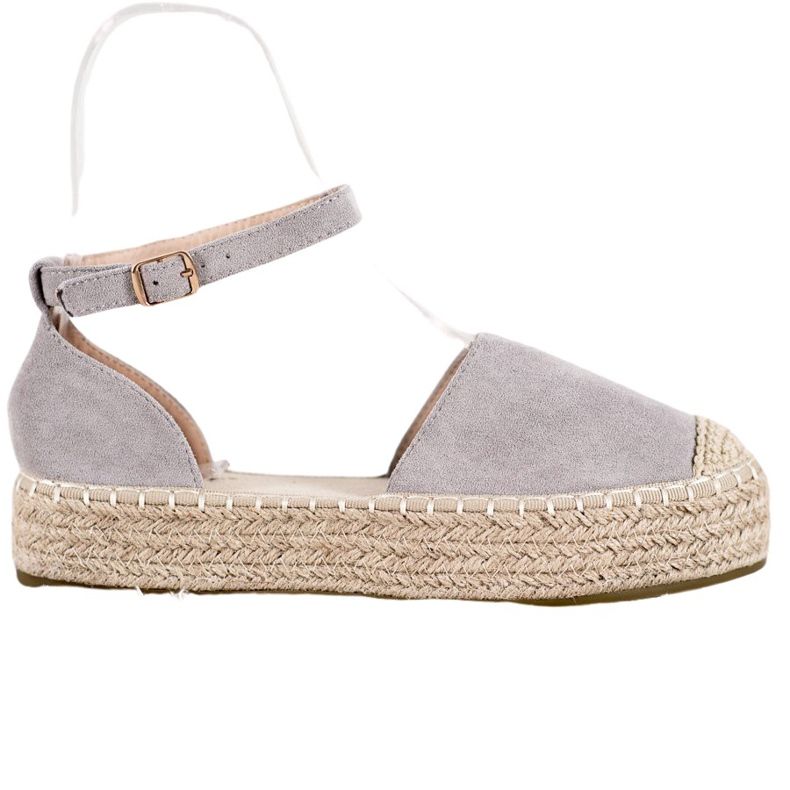Seastar Harmaat espadrillit alustalla