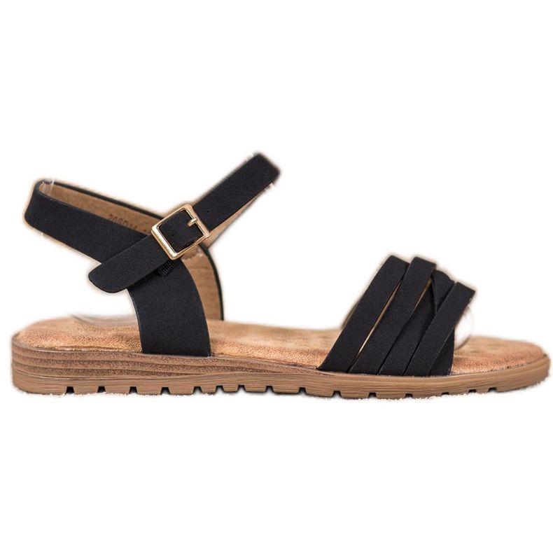 Evento Klassiset sandaalit soljella musta