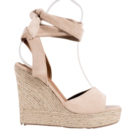 Seastar Espadrilles -sandaalit korkokengissä beige