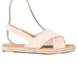 SHELOVET Slip-on mokkanahka sandaalit ruskea