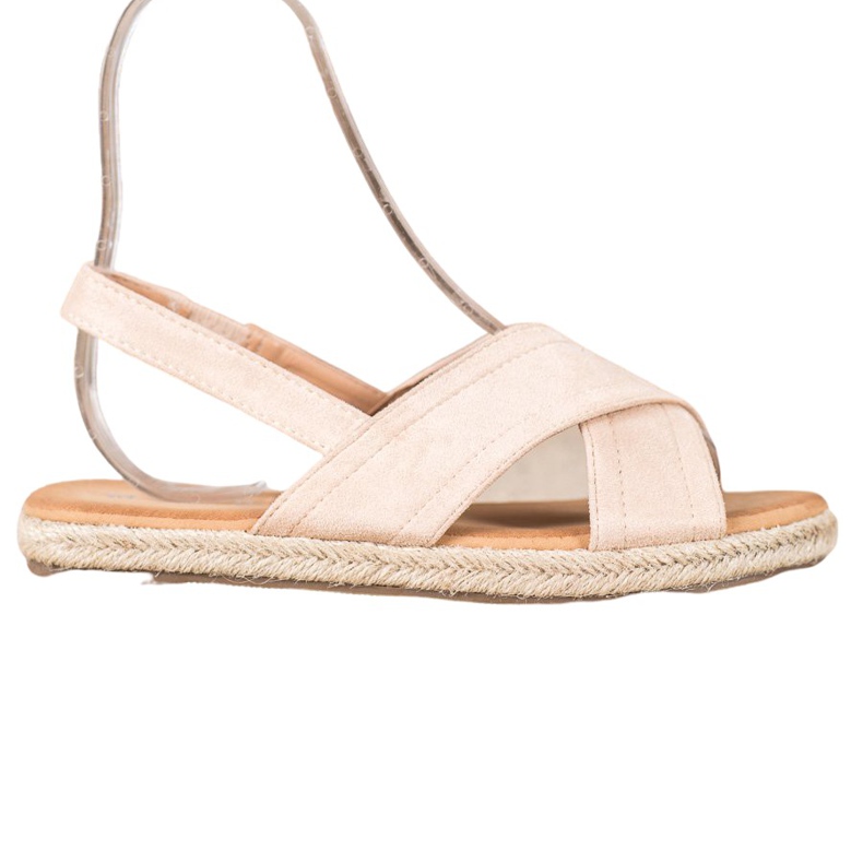 SHELOVET Slip-on mokkanahka sandaalit ruskea