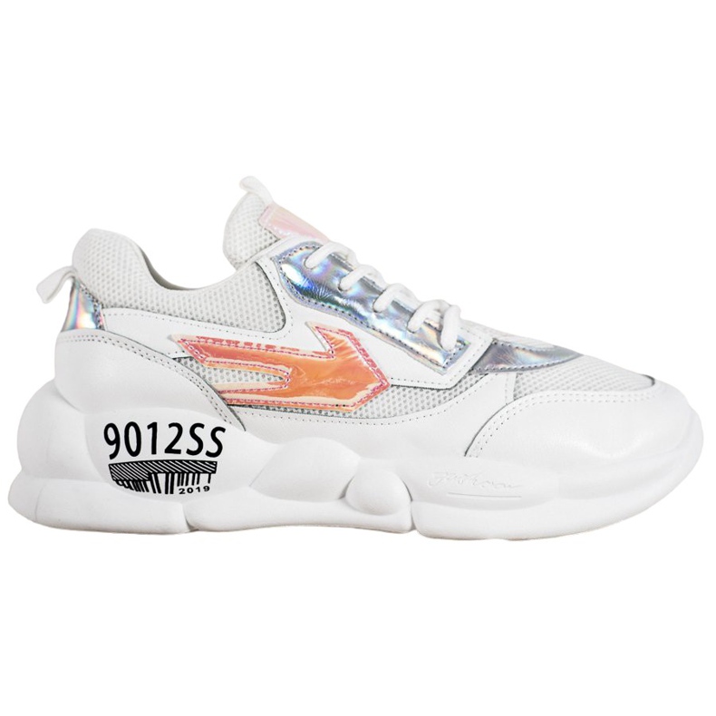 SHELOVET Tennarit, joissa on Eco -nahkaa valkoinen monivärinen harmaa