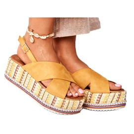 ADY Naisten Sandaalit On Wedge Espadrilles Keltainen Sandy ADY Naisten Sandaalit On Wedge Espadrilles Keltainen Sandy