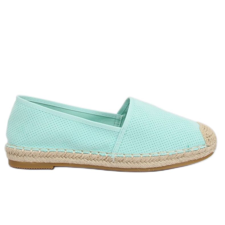 Naisten mintun espadrillit 4855 LT. BLUE Ii Quality vihreä