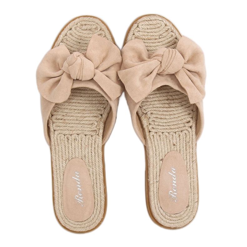 Beige espadrilles naisten beige tossut YT-98 Beige