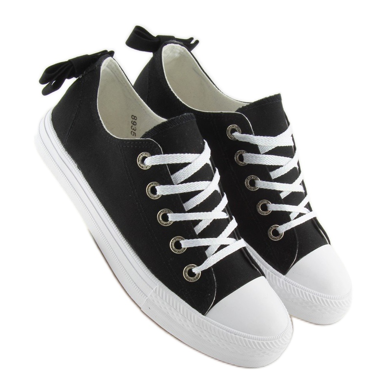 Naisten lenkkarit, joissa rusetti 8935 Black Ii Genre musta