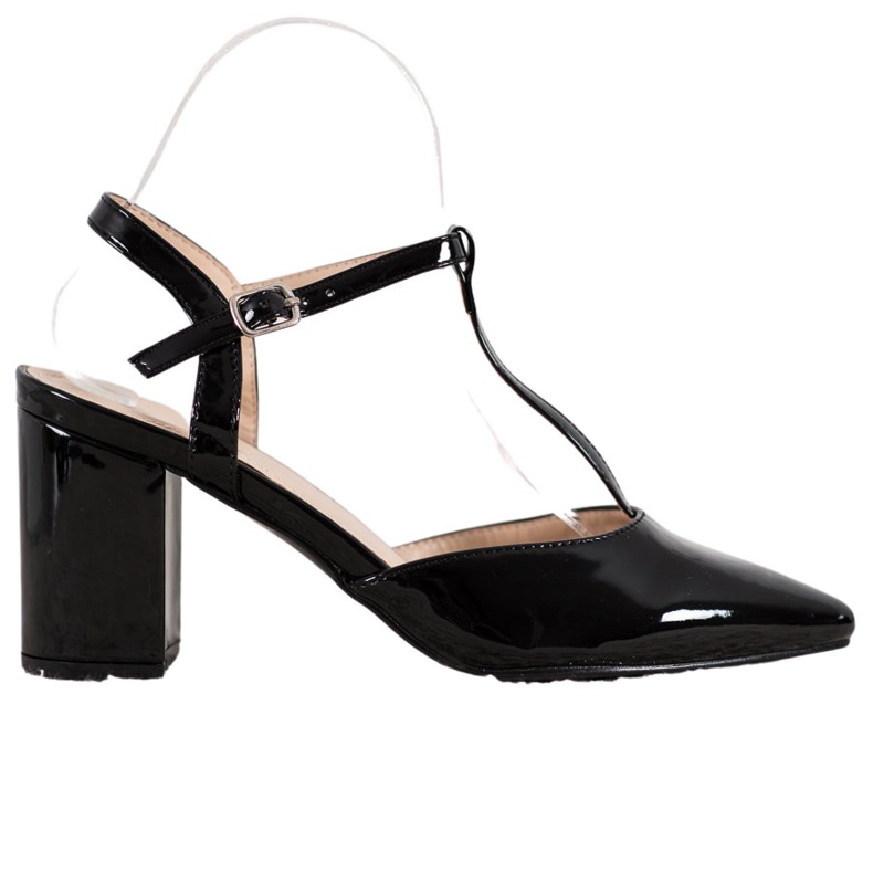 Diamantique Pumput baarissa, jossa on paljastettu kantapää musta