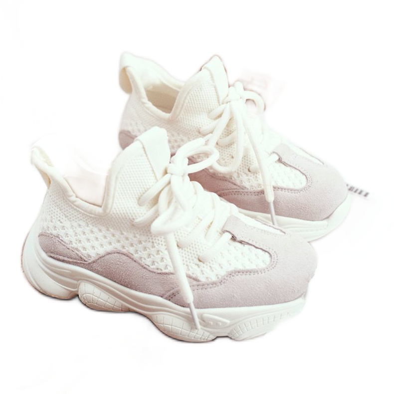 Christmas Fish Lasten urheilujalkineet Pitsi-mokkanahka Valkoinen Volema