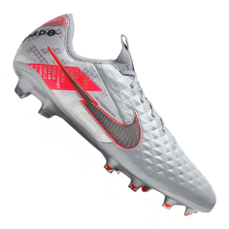 Nike Legend 8 Elite Fg M CW0518-906 jalkapallokengät harmaa hopea
