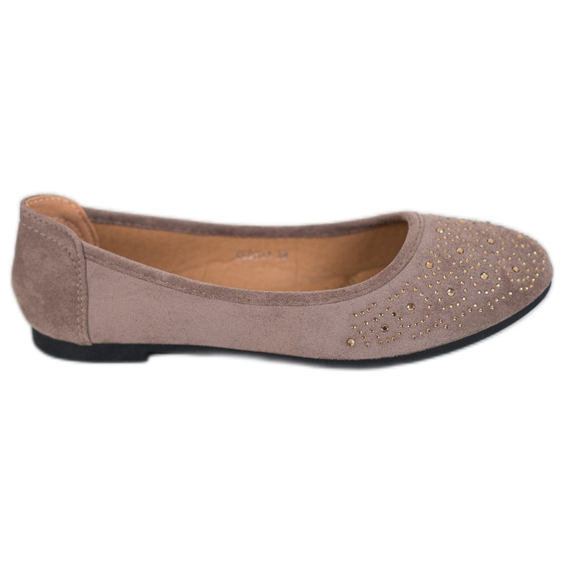 Diamantique Klassinen ballerina kristalleilla beige