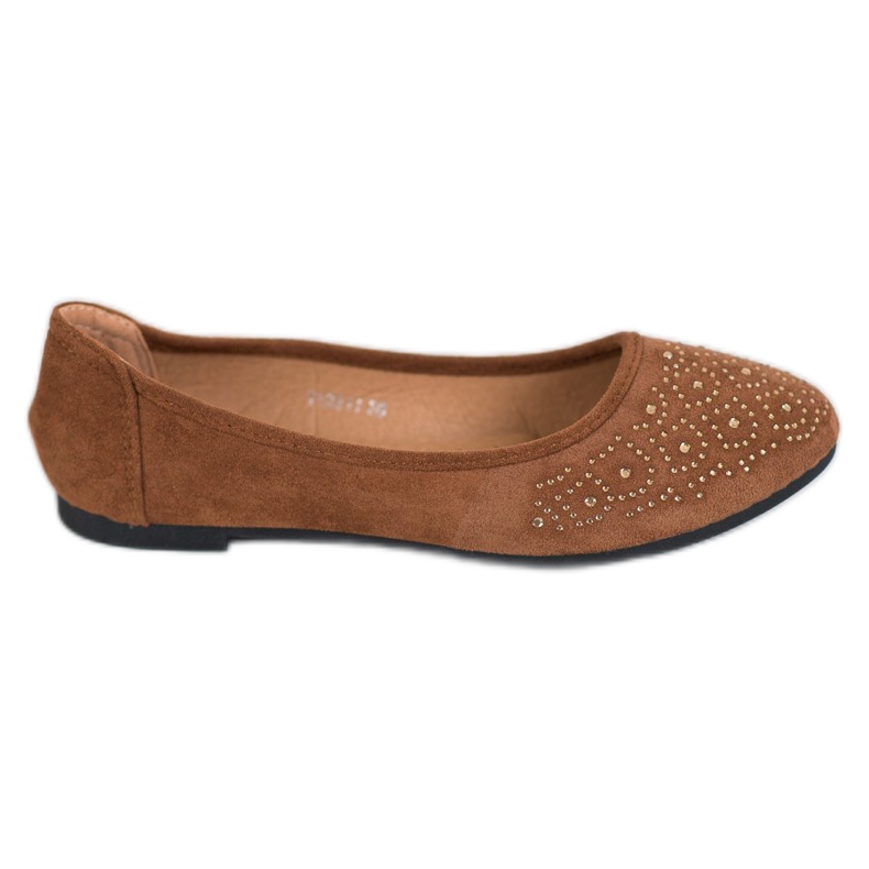 Diamantique Klassinen ballerina kristalleilla ruskea