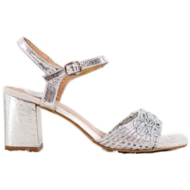 Kiiltävät VINCEZA -sandaalit harmaa Kiiltävät VINCEZA -sandaalit harmaa